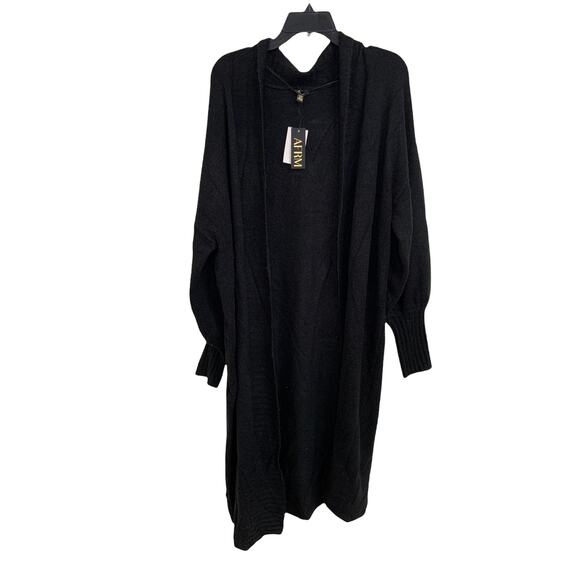 AFRM Shaylee Long Cardigan noir plus one size NWT - Picture 2 of 6